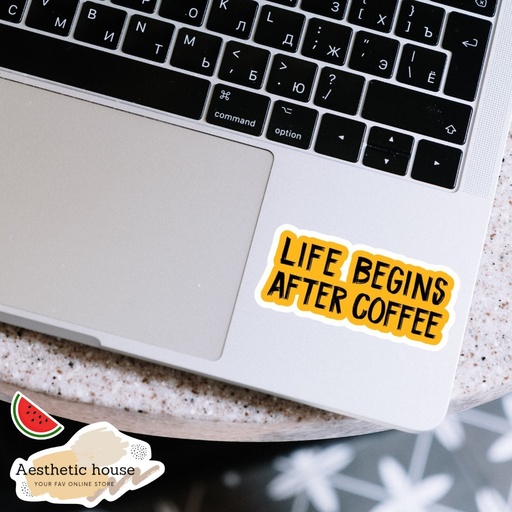 Life Begins After Coffee Sticker